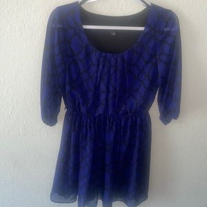 Black and blue dress! By: iZByer size Medium (missing thin black rope belt).